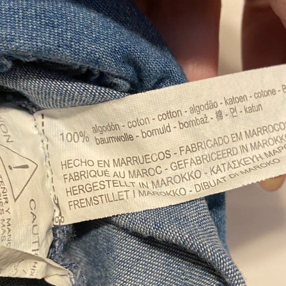 BEAUTIFUL !  Zara Girls~Casual Collection Blue Denim Skirt with Belt ~ Size 9 - Picture 5 of 6